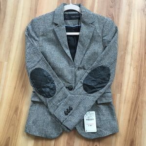NEW | Zara Blazer | Plaid with Elbow Patch | Sz: S